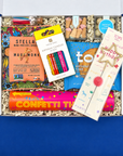 College care package birthday celebration gift box.
