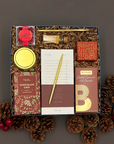 The Hearth Gift Box, a festive holiday gift set with gourmet delicacies and warm comforts.